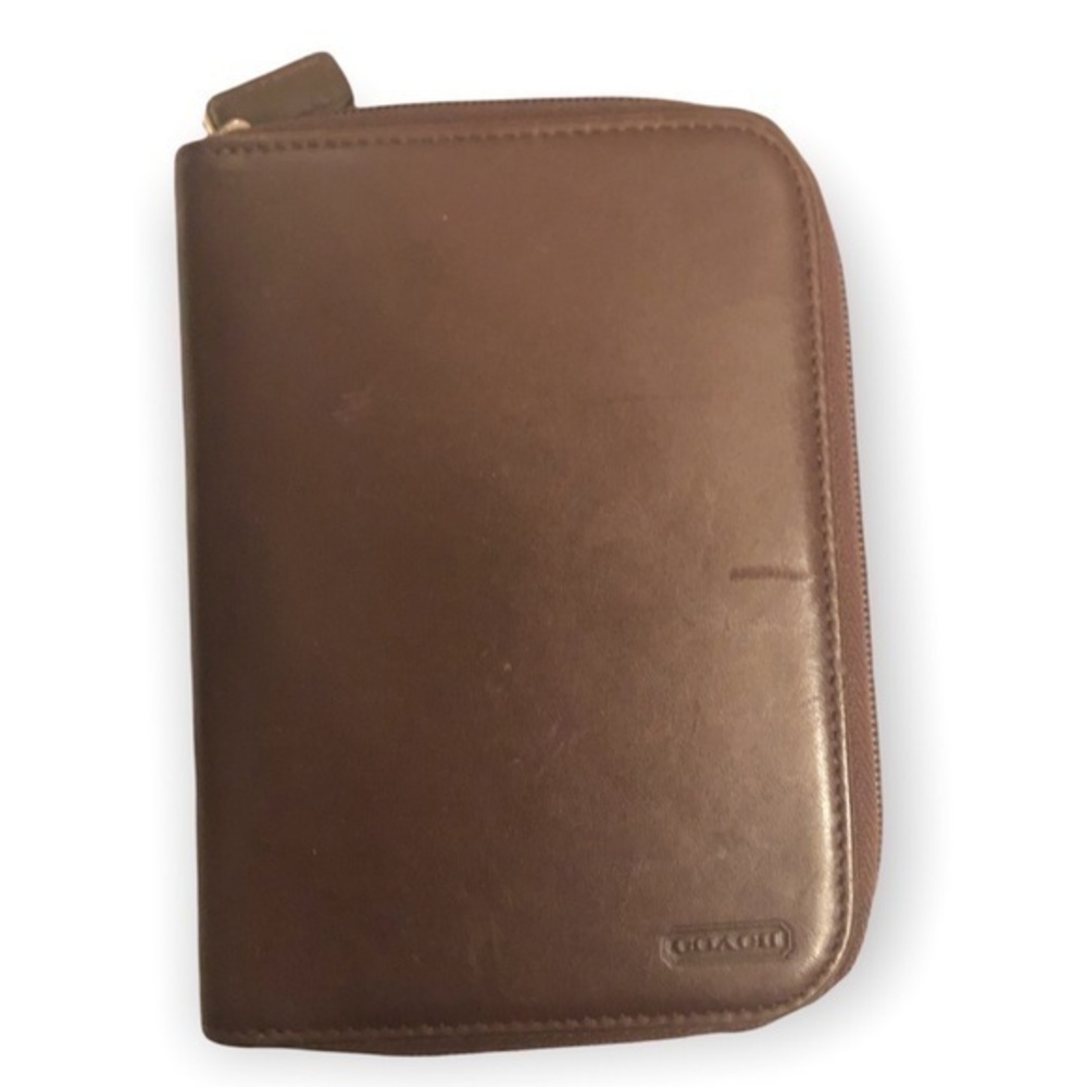 Coach vintage brown small organizer folio